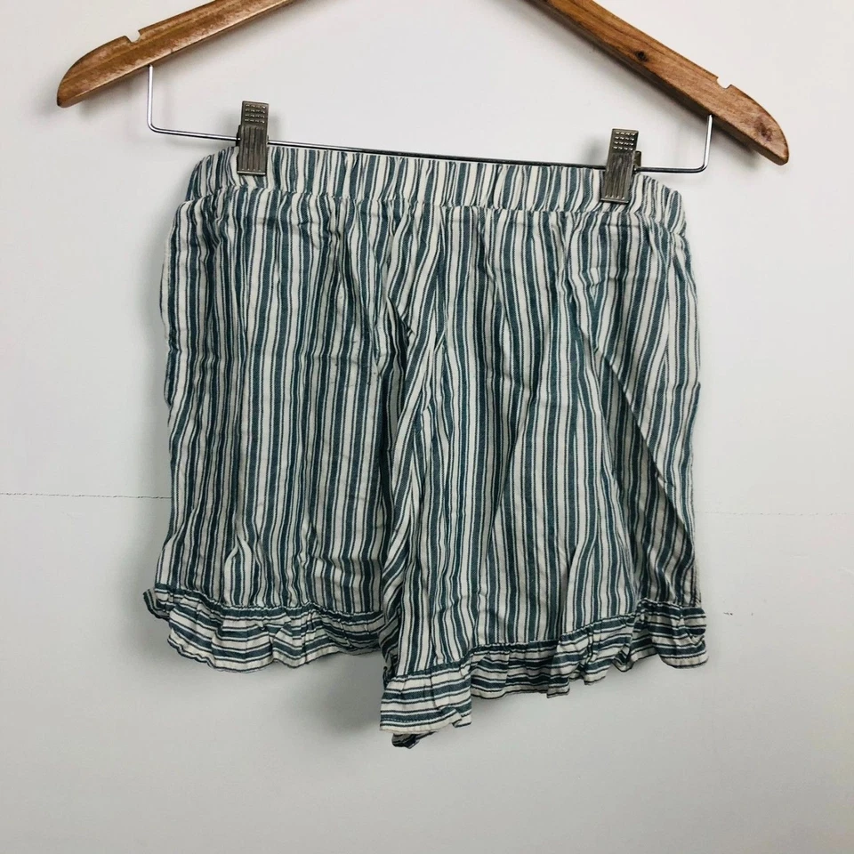 American Eagle Women's Striped Ruffle Runner Short Elastic Waist Casual Size XS - Image 2 of 4