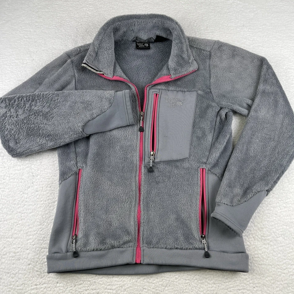 MOUNTAIN HARDWEAR Chaqueta Difusa Mujer M Gris Rosa Polartec Mono Abrigo Suave Foto 2 de 4