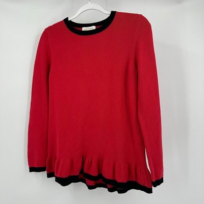 Sail To Sable Womens Preppy Merino Wool Bow Back Sweater Sz S Coquette Old Money