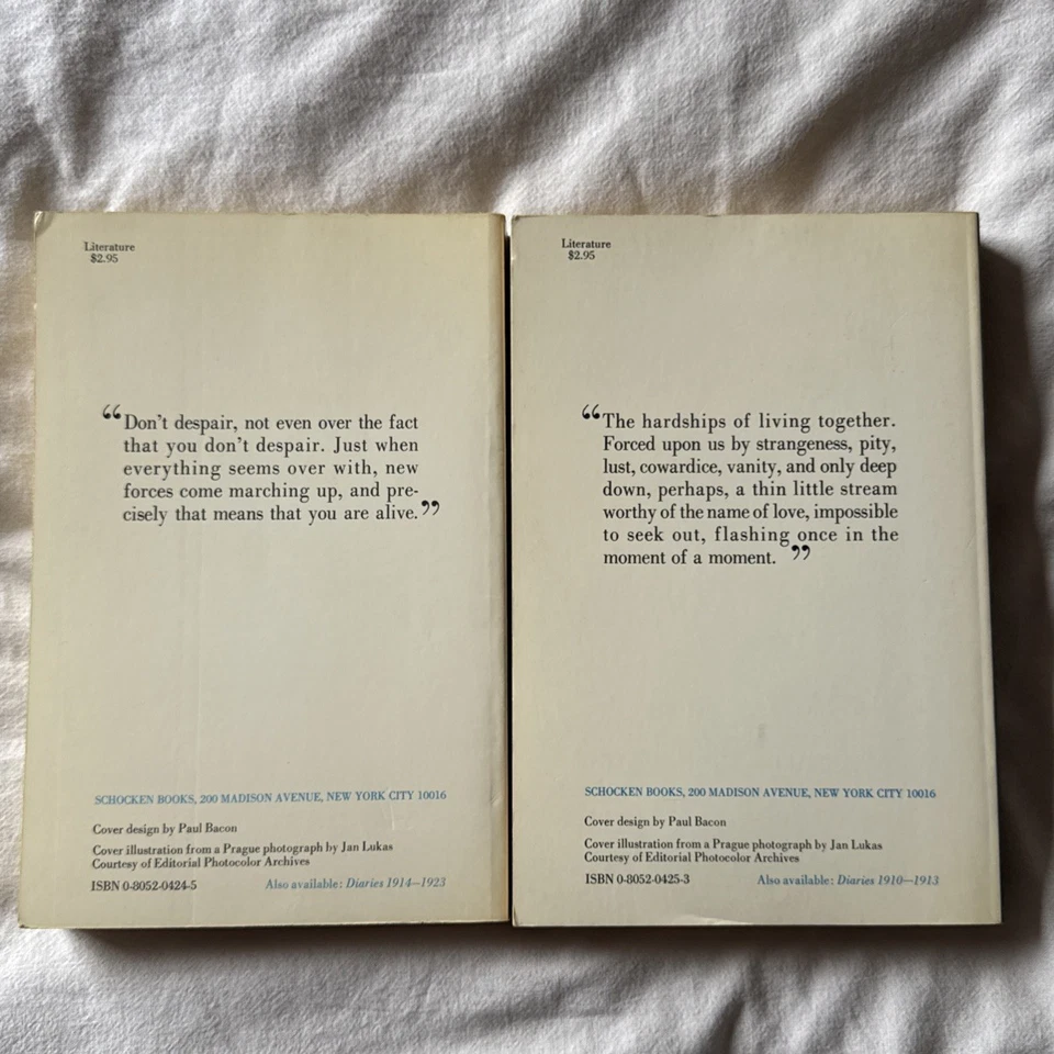 The diaries of Franz KAFKA 1910 - 1923, edited by Max Brod, paperback, USA,1974 - Image 2 of 4