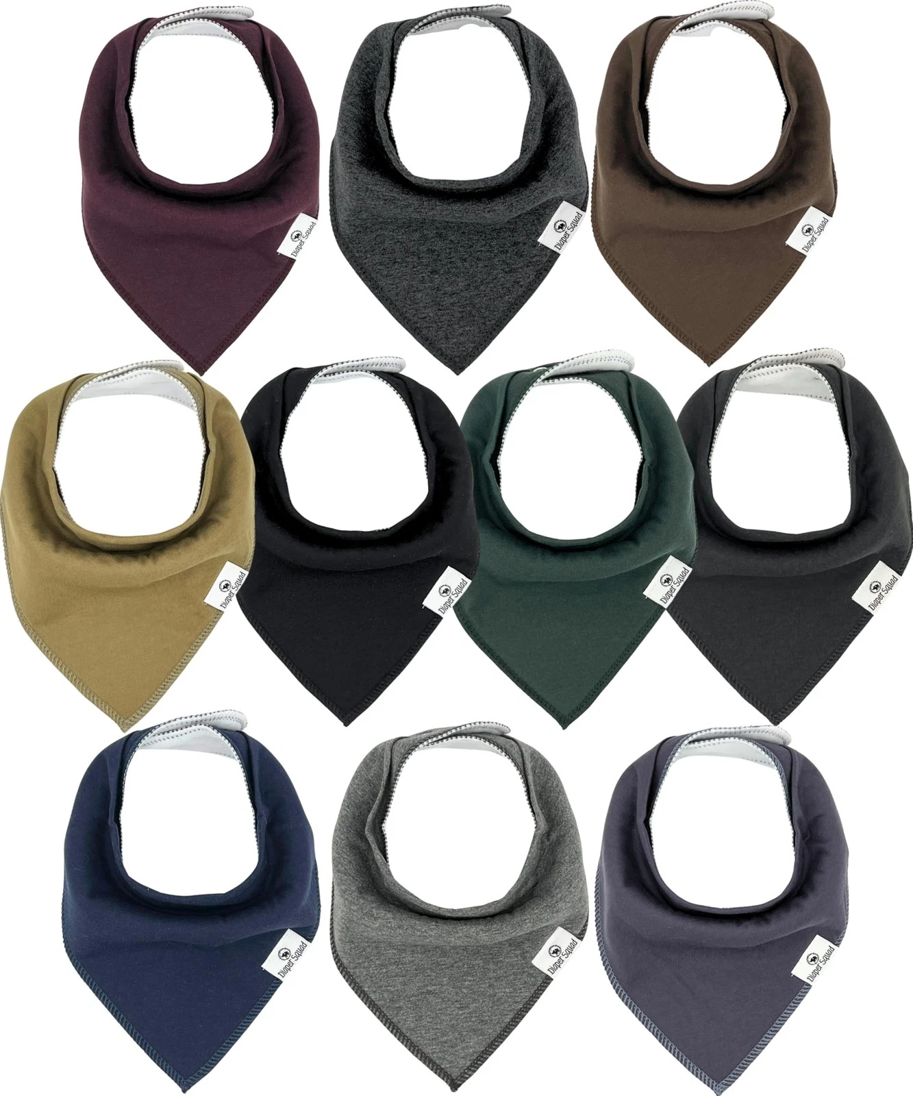 10-Pack Organic Baby Bandana Drool Bibs | Super Absorbent & Adjustable | Tria...