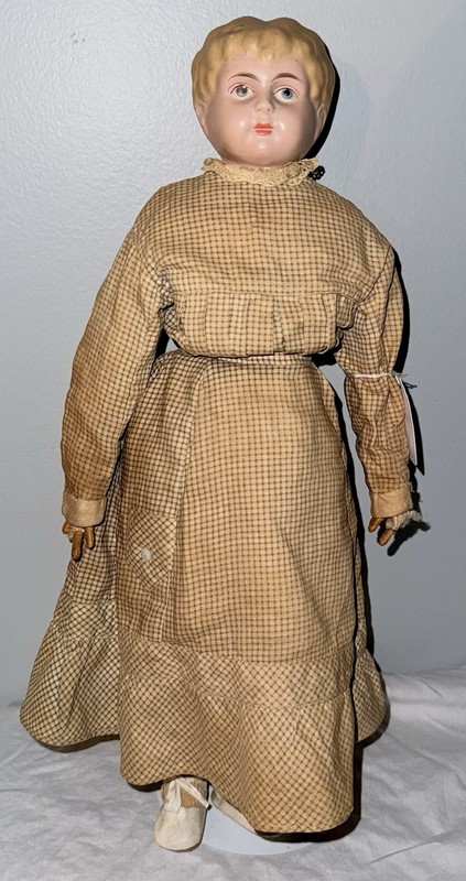 Antique German METAL HEAD DOLL
