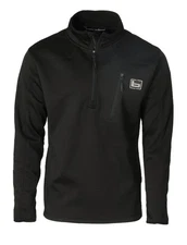 Banded Mid-Layer 1/4 Zip Fleece Black Pullover