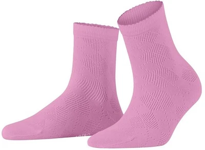 Burlington Aux femmes Chelsea Argyle Coton Chaussettes - Rose - Photo 1/4