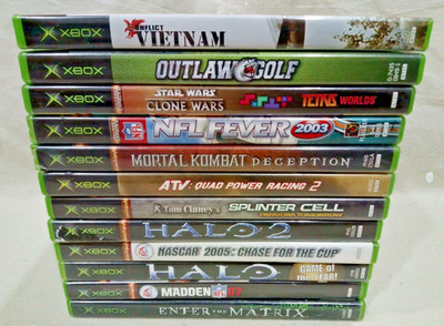 Original XBOX LOT J - 12+1 Games - TESTED - Outlaw Golf - Mortal Kombat - Tetris