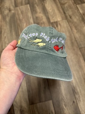 Vintage 1997 Dr Seuss One Fish Two Fish Red Fish Blue Fish Hat RARE Cartoon