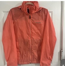 Columbia Women's Coral Windbreaker Jacket M Lightweight Hood Full Zip