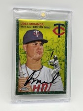 Jose Miranda 2023 Topps Chrome Toile White Green /99 #211 Auto Minnesota Twins