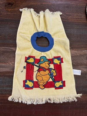 VTG Disney Winnie the Pooh Honey Pot Baby Bib Neck First Years Terry Cloth