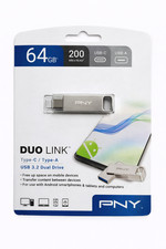 PNY 64GB DUO LINK USB 3.2 Type-C Dual  Drive