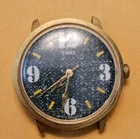 VINTAGE TIMEX WRIST  WATCH JEANS DENIM PATTERN 1978 WORKS GREAT GOOD COND