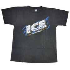 Vtg 90s Budweiser Ice Promo T Shirt Large Single Stitch Beer Tee Bud USA Made