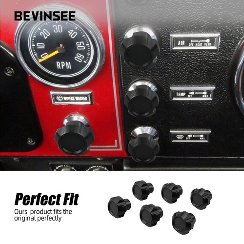 6 perillas de tablero para Jeep CJ-5 CJ-7 CJ-8 1976-1986 - Imagen 4 de 11