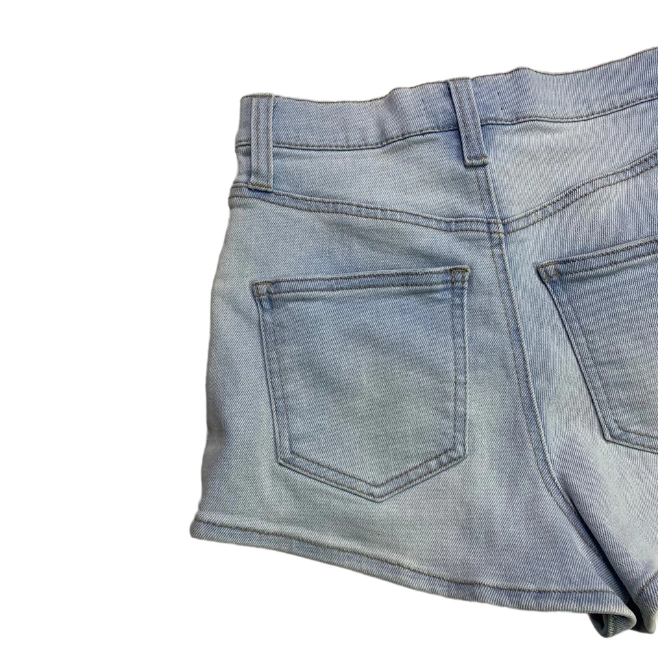 Pantalones Cortos de Jean Altar'd State Para Mujer Talla 25/1 Tiro Alto Elastizados Lavado Ligero Denim Foto 3 de 4