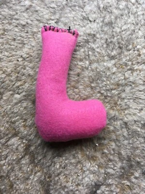 Catnip Cat Toy LIL Pink Sock Mooch Mutts Handmade Cute Fun Moochie