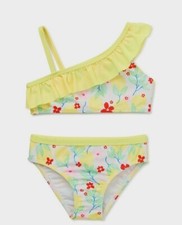Wonder Nation Baby Toddler Girl. two-Piece Swimsuit. Size 12M. UPF 50 . NEW
