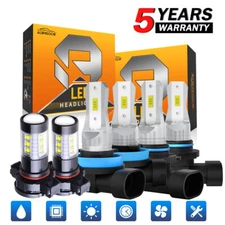 For Chevy Tahoe 2007-2015 6X 8000K Front LED Headlights + Fog Light Bulbs Kit GL