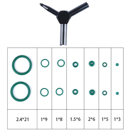 Wadsn Gummi O Ring Set Flach Silikon Fluordichtung Dichtung Gasventil Schlüssel - Bild 4 von 12