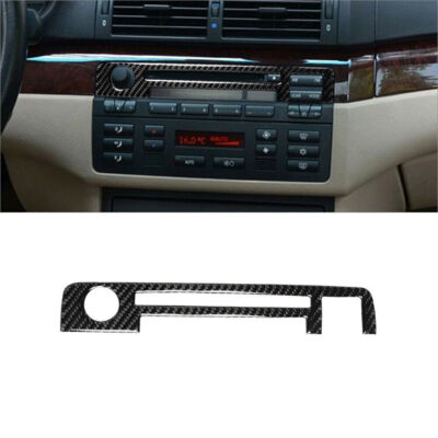 Carbon Fiber Interior Top Of Climate Control Cover Trim For BMW 3 Series E46