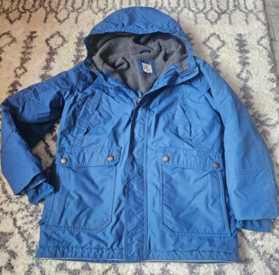 LL Bean Winter Warmer Kids Boys Girls M Blue Full Zip Hooded Insulated  Jacket X
