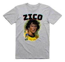 ZICO - BRAZIL - Sublimated - Light Grey T-SHIRT - ADULTS - All Sizes
