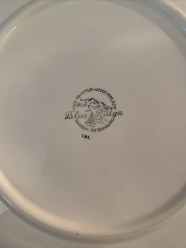 Vintage Blue Ridge Pottery 9 1/2" Dinner Plate MOUNTAIN SWEETBRIER Design - Picture 2 of 2