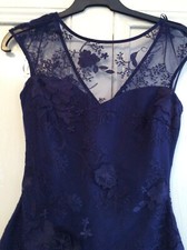 Lipsy Navy Blue  Lace Bodycon Dress - Size 8 BNWT