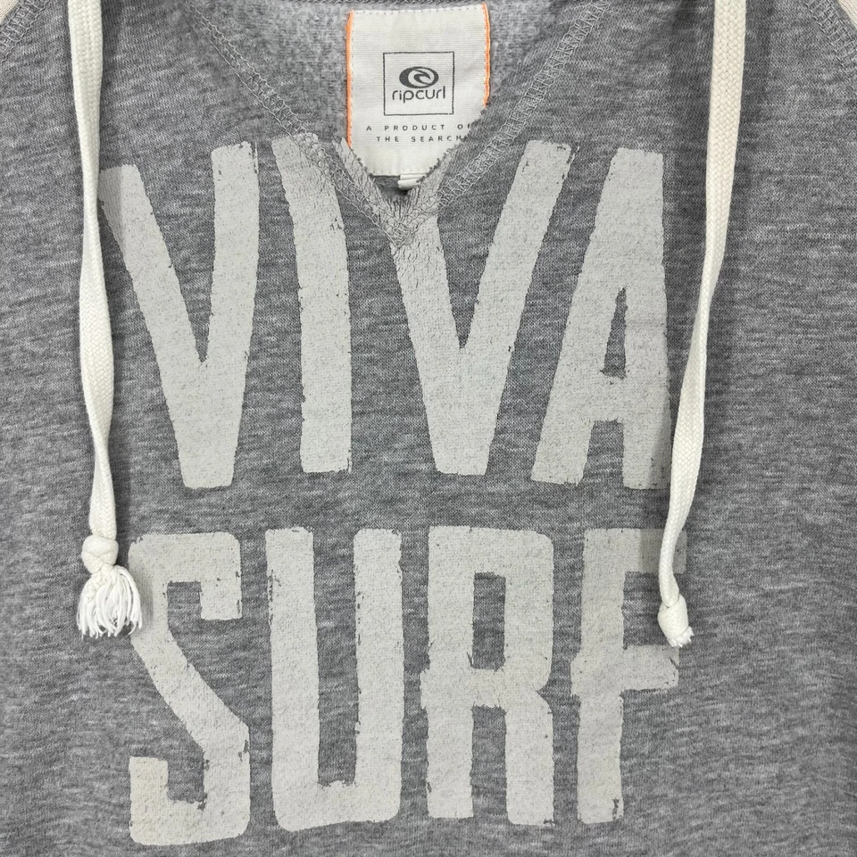 Sudadera con Capucha Rip Curl Para Mujer Talla XS Gris Viva Surf Playa Y2K Pullover Foto 4 de 4