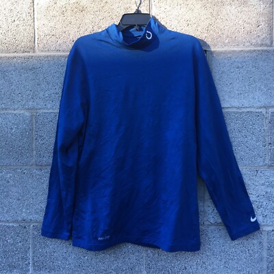 Indianapolis COLTS Nike Dri-Fit NFL On Field Mock Compression LS Shirt Mens  XL