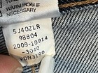 White AX Armani Exchange J40 label with yellow pull tabs, size 8 short regular, made in the USA.