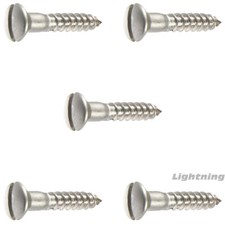 #8 x 1-1/4" Oval Head Wood Screws Slotted Stainless Steel Quantity 50