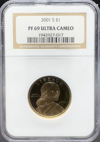2001 S $1 Sacagawea Dollar NGC PF 69 Ultra Cameo