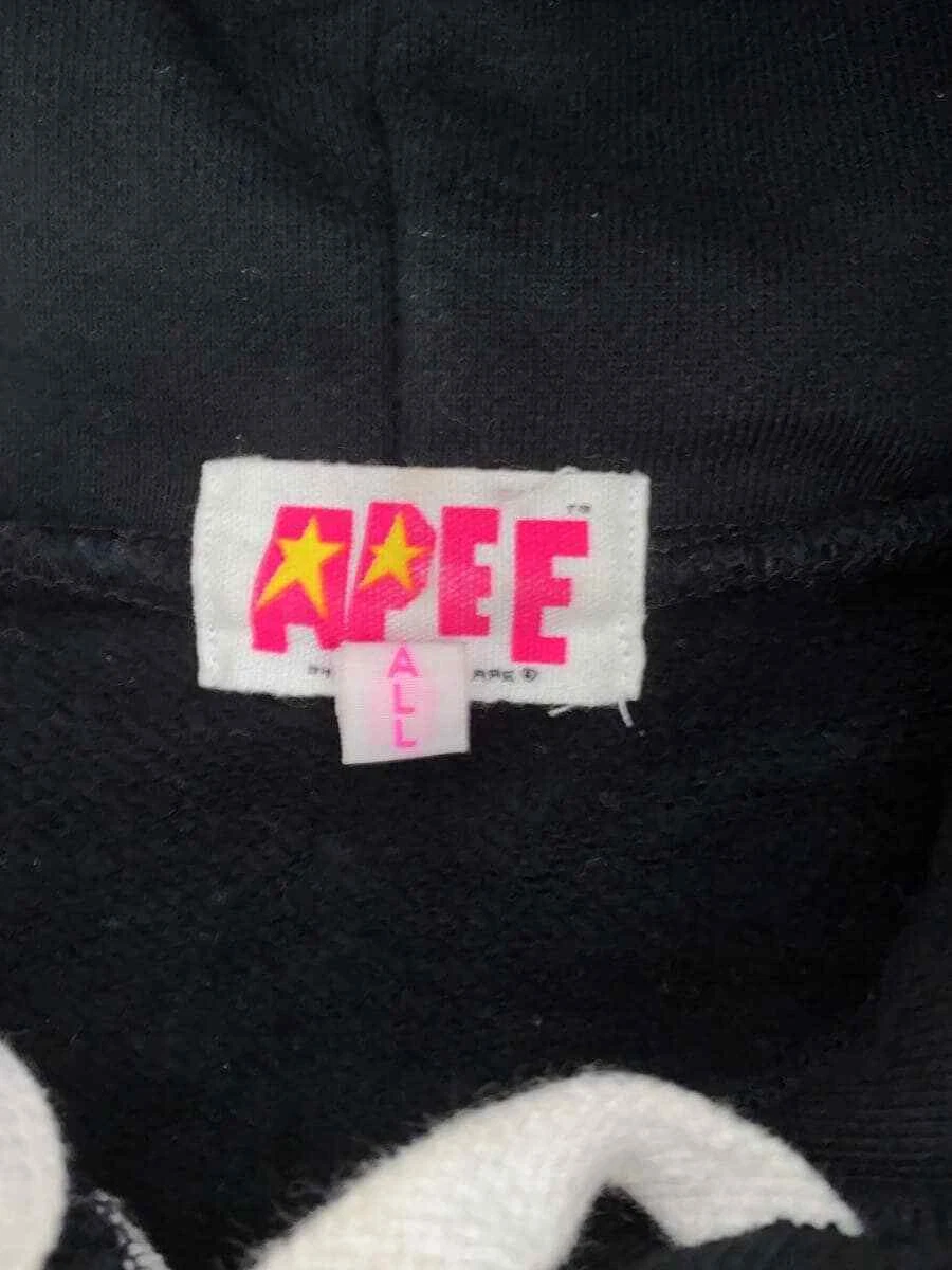 A BATHING APE (BAPE) Felpa con cappuccio zip A BATHING APE nera usata