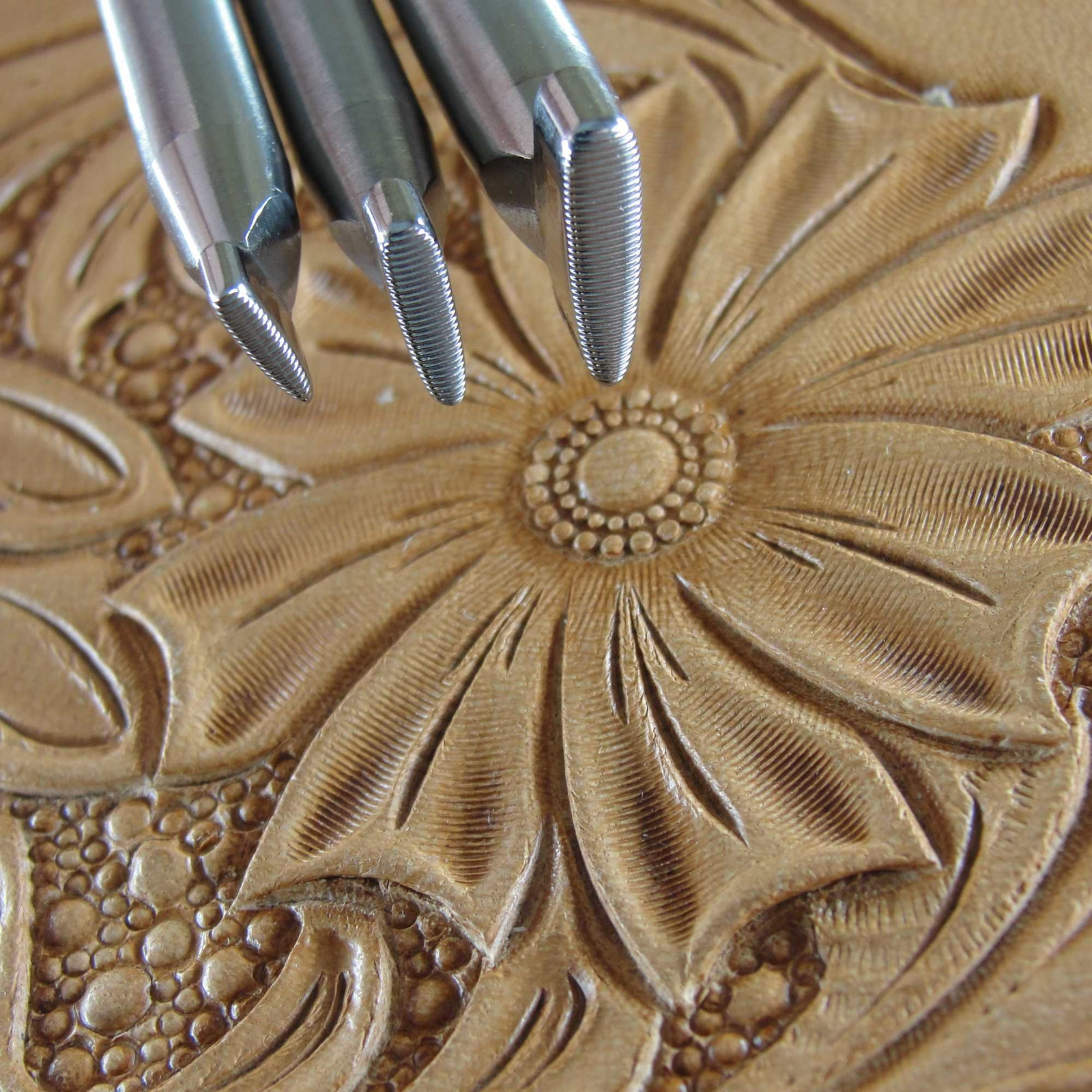 Small Horizontal Thumb Print Stamps, Set of 3 Leather Stamping Tools, Stainless