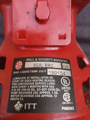 Bell & Gossett 189134 Bearing ASM Assembly With Impeller for sale