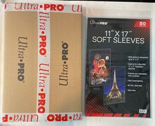 50 ULTRA PRO 11 X 17 SOFT SLEEVES Poster Protector Clear Print -Cases available