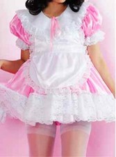 Sissy Pink Lockable Dress cosplay costume Tailor-made；