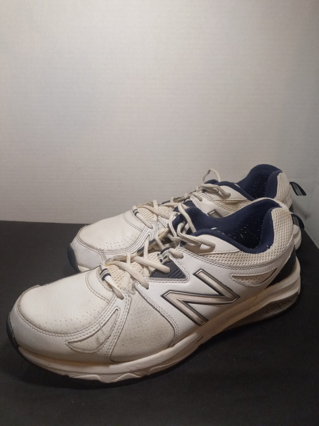New Balance 857 V2 Cross Trainer Wide Shoes White/Navy Men's Size 12.5 D US