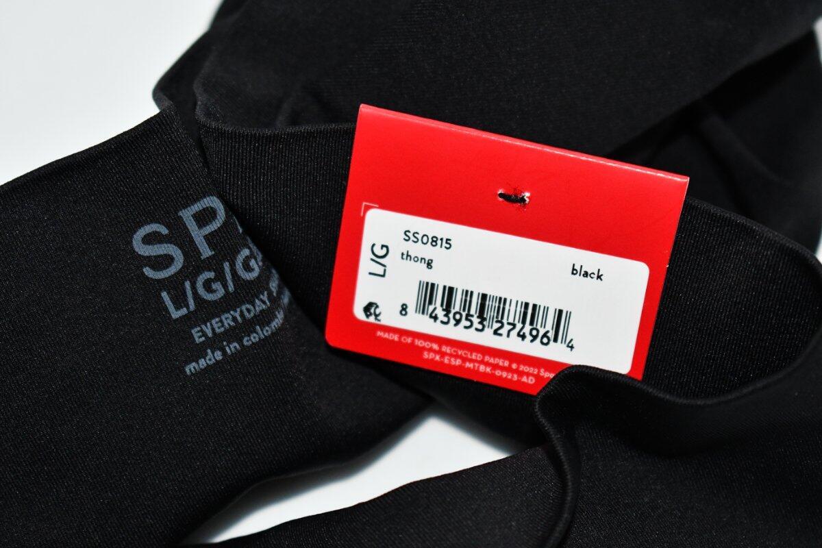 SPANX EcoCare Seamless Shaping Thong in Black Size: LG #SS0815 NWT