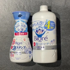 Kao Biore u Instant Foam Hand Soap Paw Stamp Pump 240mL and refill 770m Japan