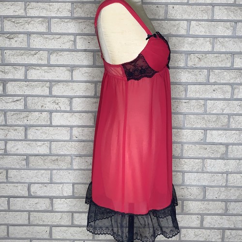 VNT Gilligan & O’Malley/Taissa Lada Upcycled Red & Black Padded Slip Dress Med - Picture 13 of 18