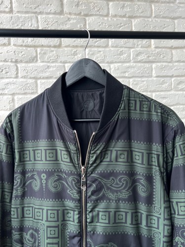 Versace Reversible Printed & Black Bomber Jacket Men's Size 48 - Picture 3 of 7