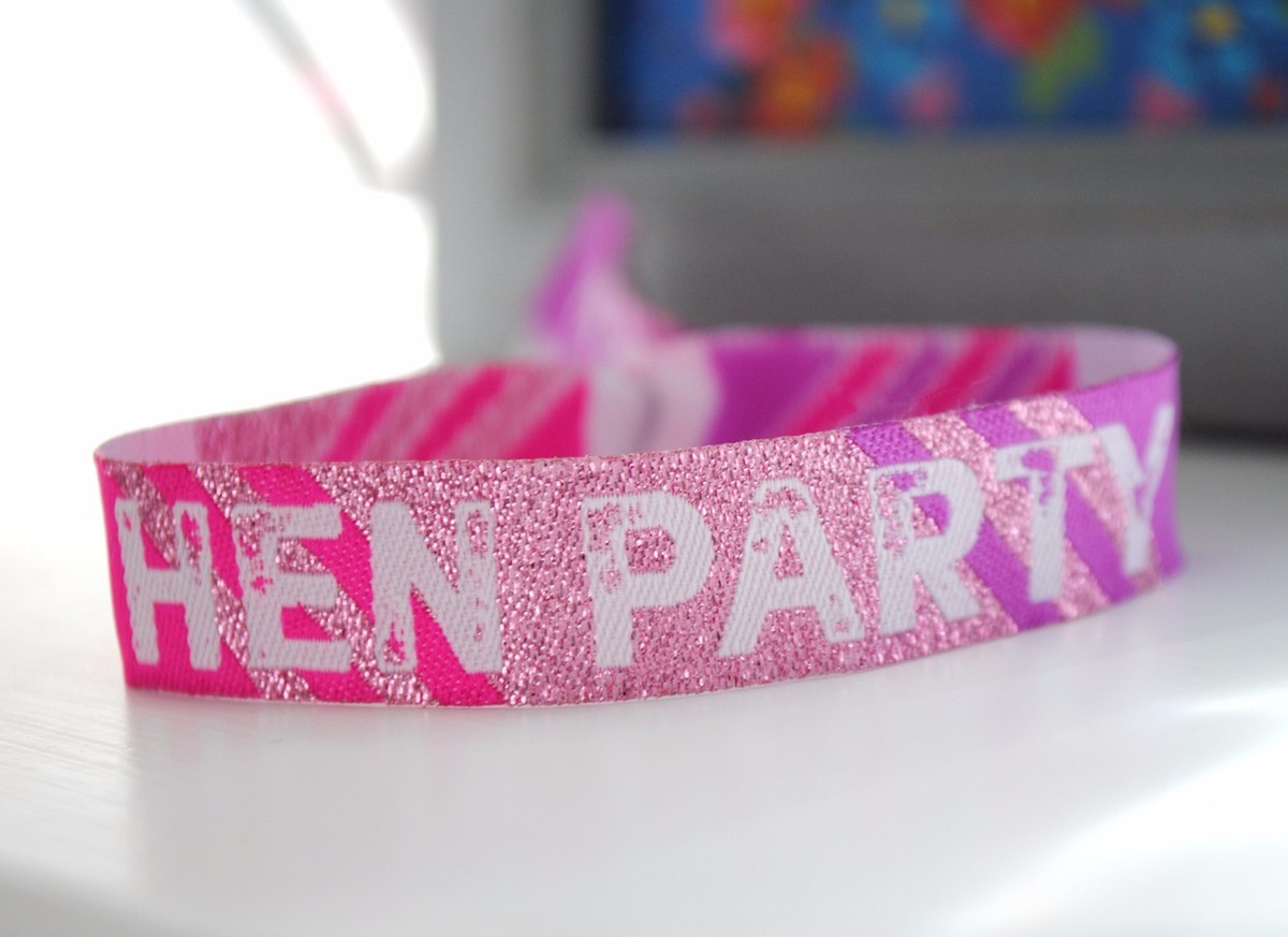 Hen Party Wristbands Hen Do Festival Bracelets Rose Gold, White