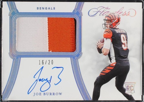 2020 Flawless #RPAJJE Justin Jefferson Rookie Patch Auto /25 PSA 8