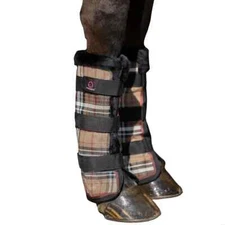 Kensington Large Brown Protective Horse Protective Fly Boots W/Fleece Pairs