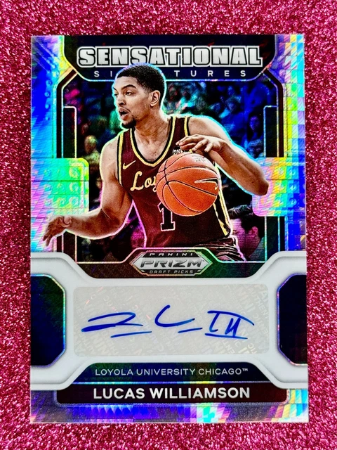 2022 Panini Prizm Draft Picks Sensational Signatures Hyper Lucas Williamson Auto