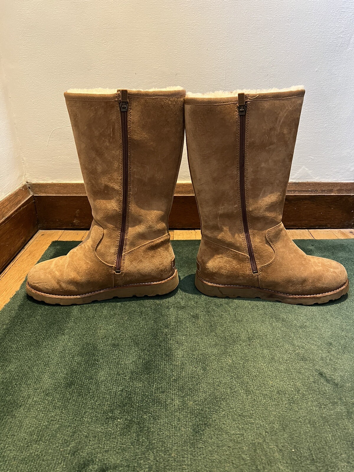 Tall Chestnut Zip Up Ugg Boots. Waterproof, UK Size 6.5 eBay