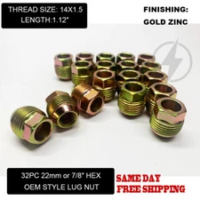 32 CHEVY GMC SILVERADO 2500 3500 HD DUAL THREAD GM FACTORY STYLE LUG NUTS 14X1.5