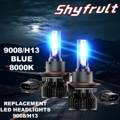 For Chevy Cruze LT LS Sedan 4-Door 2011-2015 H13/9008 LED Headlight Hi/Low Bulbs