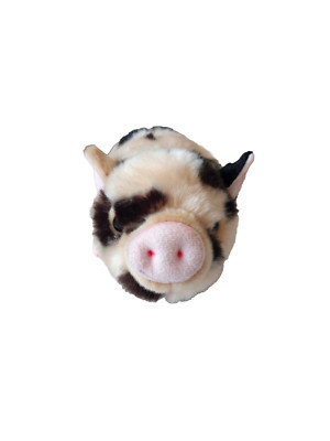 Aurora Miyoni Tots Spotted Pig Plush Beige Black Stuffed Animal Piglet  10''